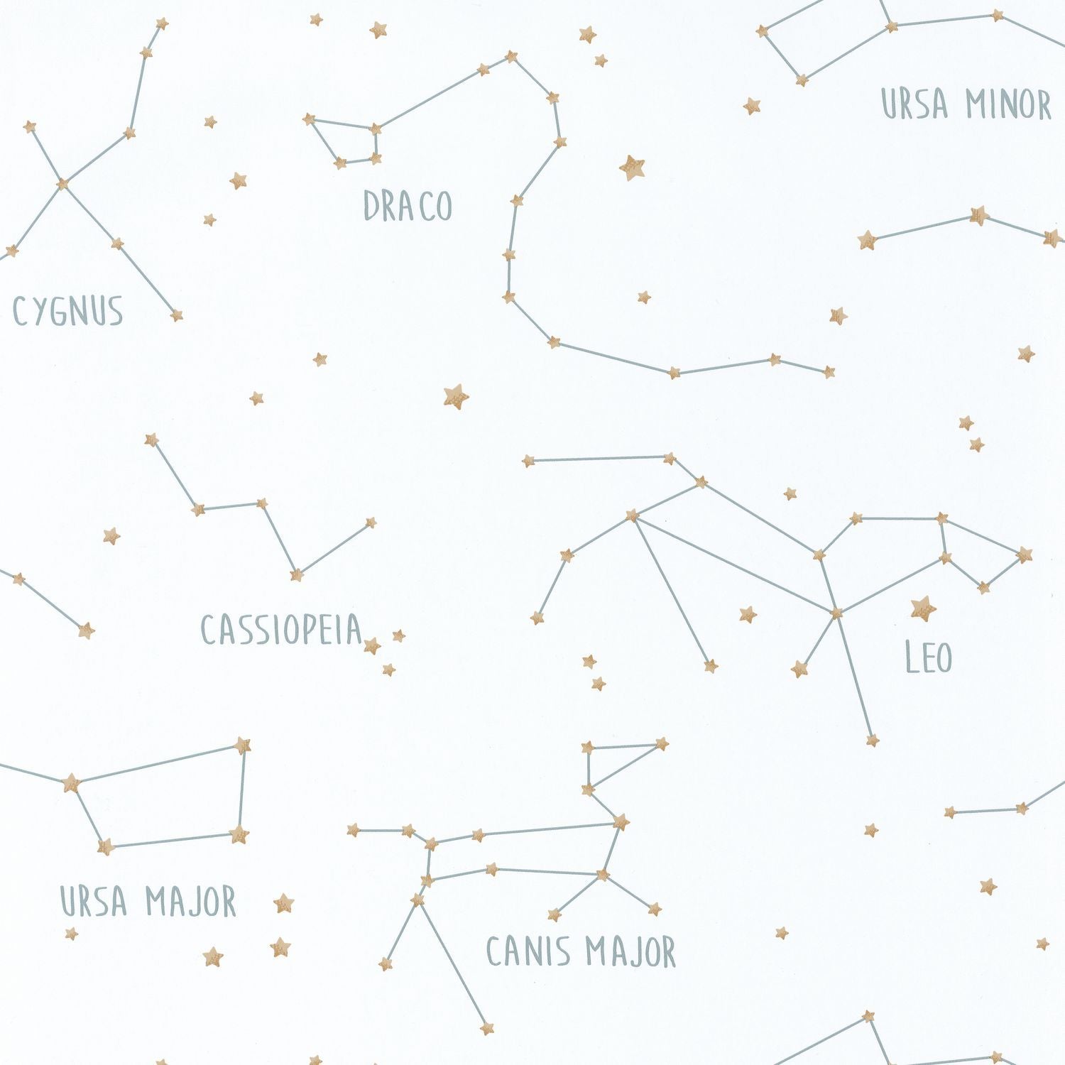 Carta da Parati Constellations Bianco  Our Planet Caselio Wallpaper