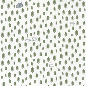 Carta da Parati Summer Camp Verde Kaki/Bianco Planet Caselio Wallpaper