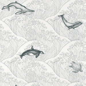 Carta da Parati Under The Sea Bianco/Nero Our Planet Caselio Wallpaper