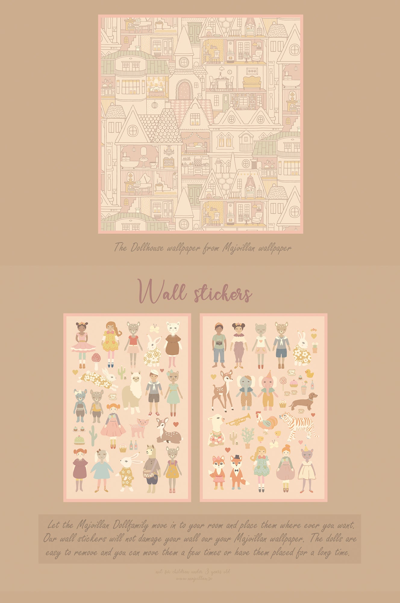 Stickers Dollhouse Majvillan Wallpaper 801-01