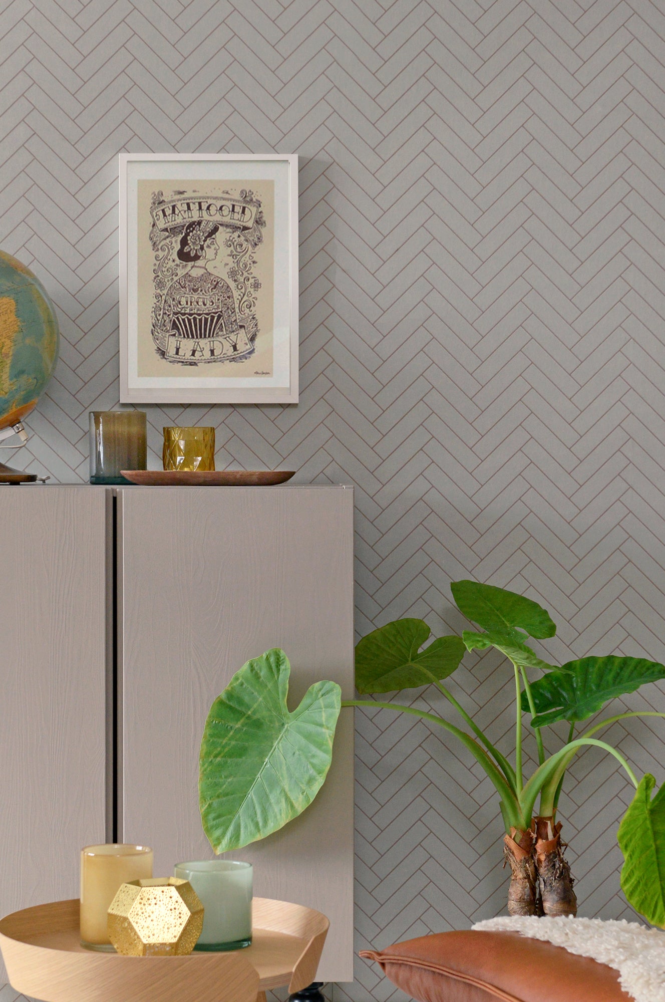 Carta da Parati Herringbone Majvillan Wallpaper 144-02