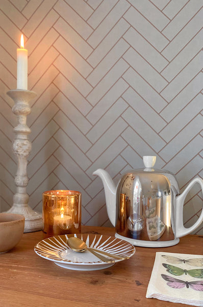 Carta da Parati Herringbone Majvillan Wallpaper 144-02