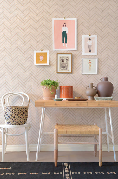Carta da Parati Herringbone Majvillan Wallpaper 144-01