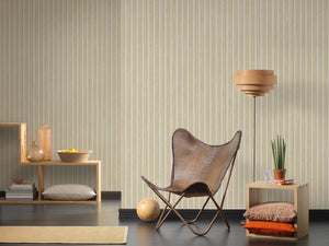 Carta da Parati Effetto Doghe Listelli colore Beige Bianco