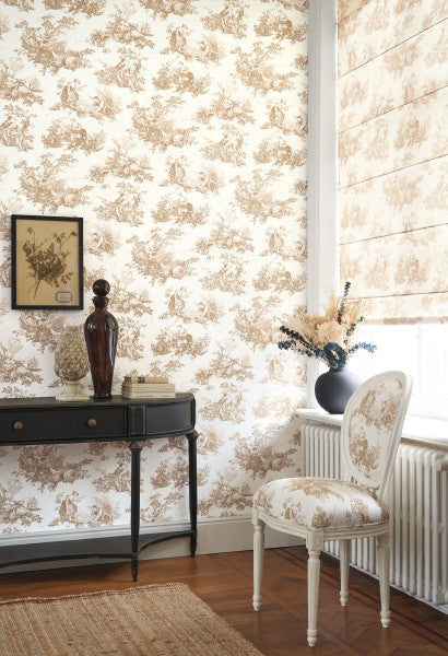 Carta da Parati Les Belles Toiles De Jouy Casadeco Wallpaper cod. 87911318