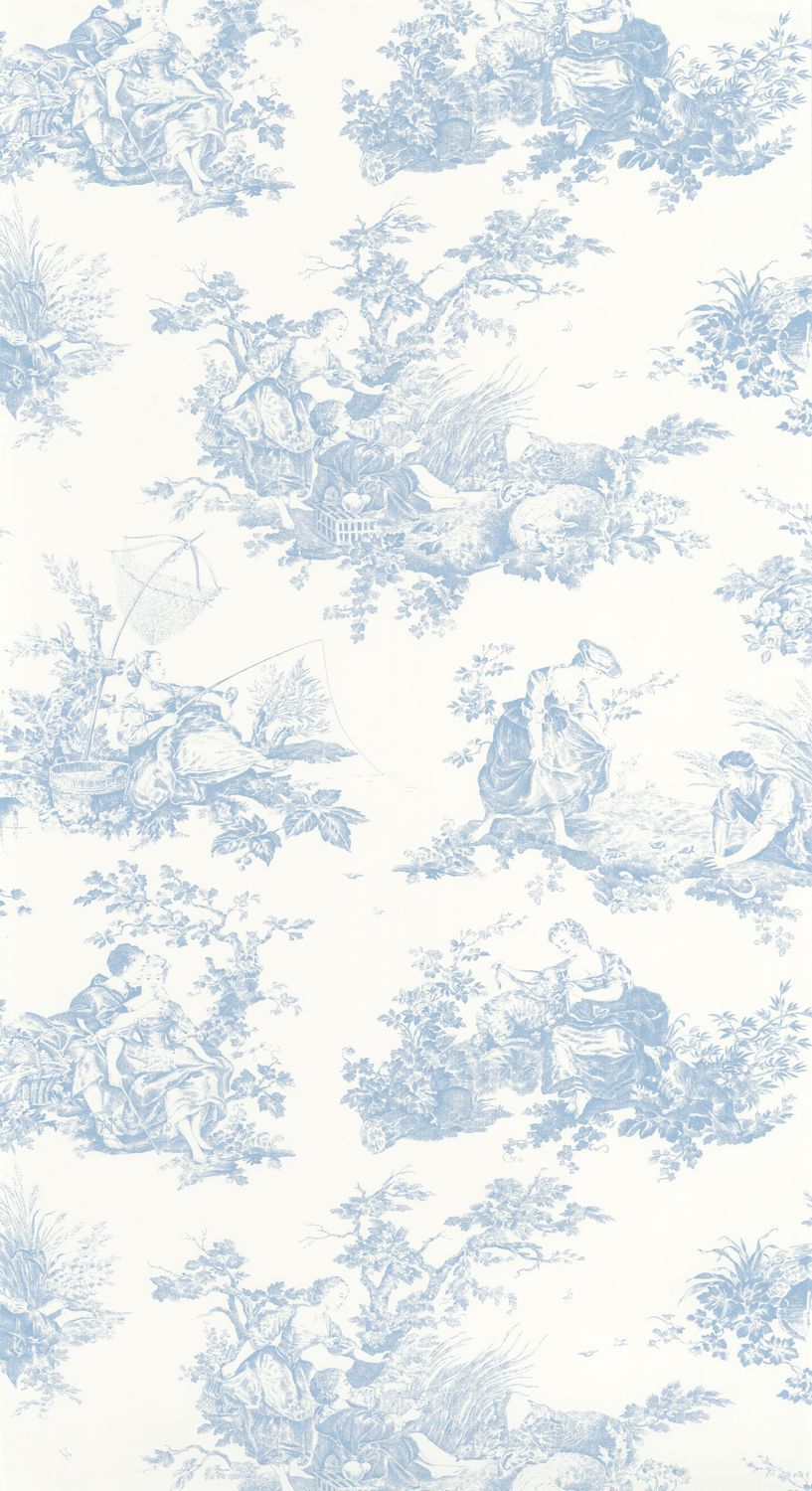 Carta da Parati Les Belles Toiles De Jouy Casadeco Wallpaper cod. 87916217