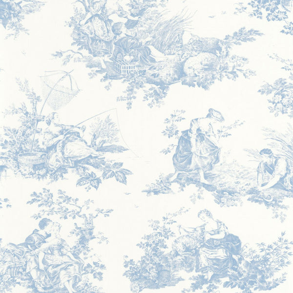 Carta da Parati Les Belles Toiles De Jouy Casadeco Wallpaper cod. 87916217