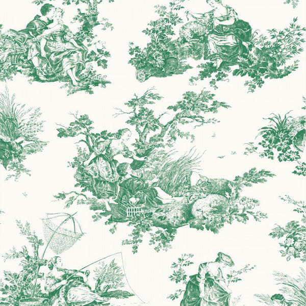 Carta da Parati Les Belles Toiles De Jouy Casadeco Wallpaper cod. 87917710