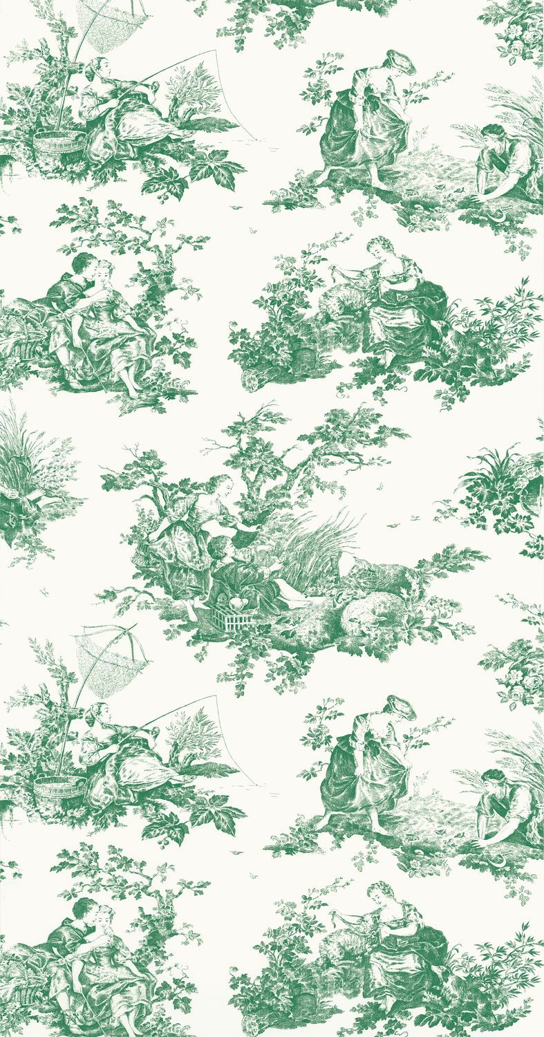 Carta da Parati Les Belles Toiles De Jouy Casadeco Wallpaper cod. 87917710