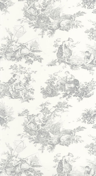 Carta da Parati Les Belles Toiles De Jouy Casadeco Wallpaper cod. 87919103