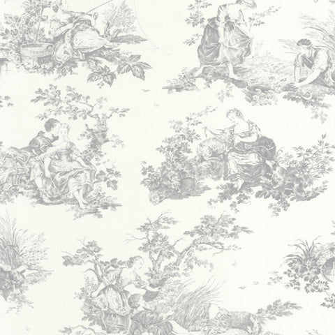 Carta da Parati Les Belles Toiles De Jouy Casadeco Wallpaper cod. 87919103