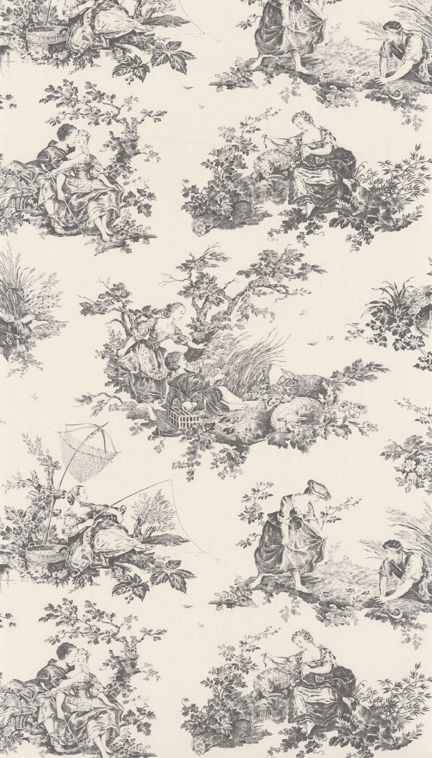 Carta da Parati Les Belles Toiles De Jouy Casadeco Wallpaper cod. 87919612