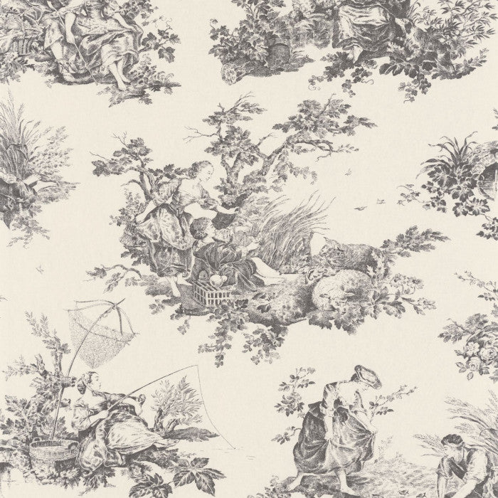 Carta da Parati Les Belles Toiles De Jouy Casadeco Wallpaper cod. 87919612
