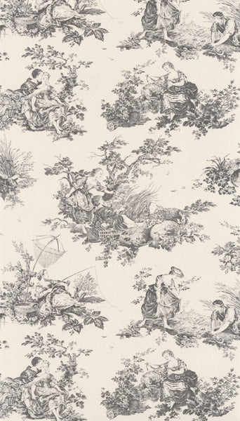 Carta da Parati Les Belles Toiles De Jouy Casadeco Wallpaper cod. 87919612