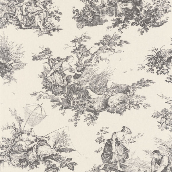 Carta da Parati Les Belles Toiles De Jouy Casadeco Wallpaper cod. 87919612