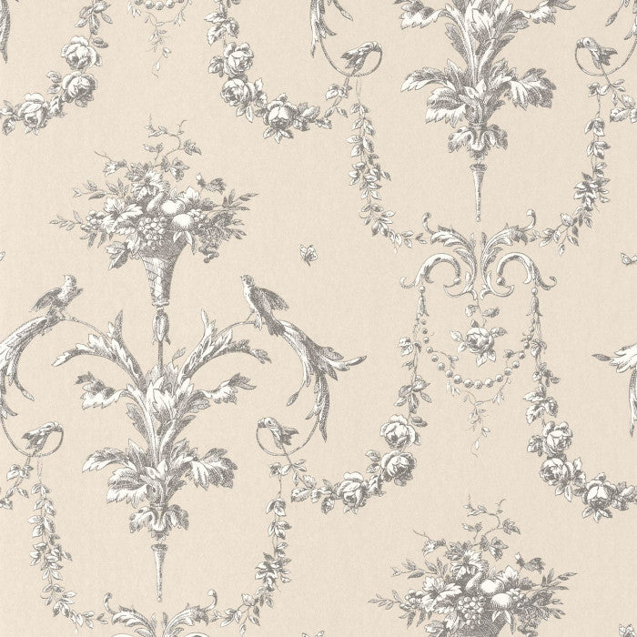 Carta da Parati Les Belles Toiles De Jouy Casadeco Wallpaper cod. 87929621