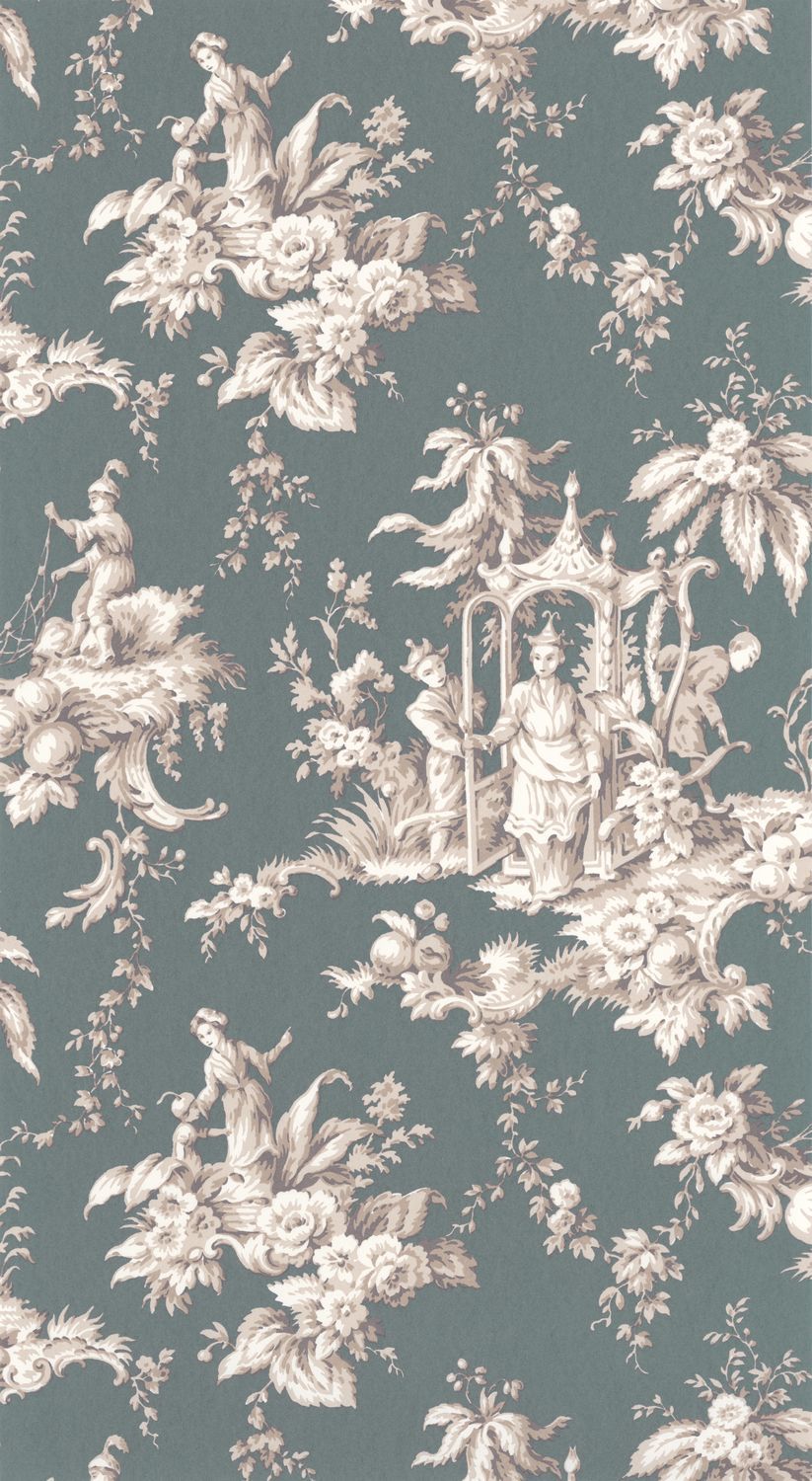 Carta da Parati Les Belles Toiles De Jouy Casadeco Wallpaper cod. 87937511