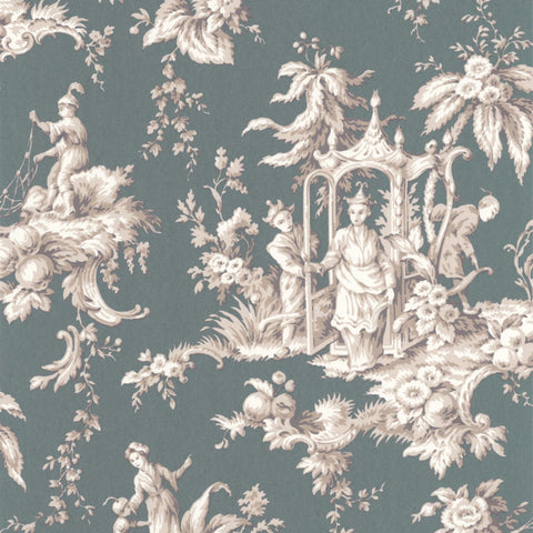 Carta da Parati Les Belles Toiles De Jouy Casadeco Wallpaper cod. 87937511
