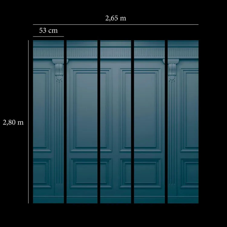 Murale Vinilico Design Boiserie 2,65 mt x 2,80 mt