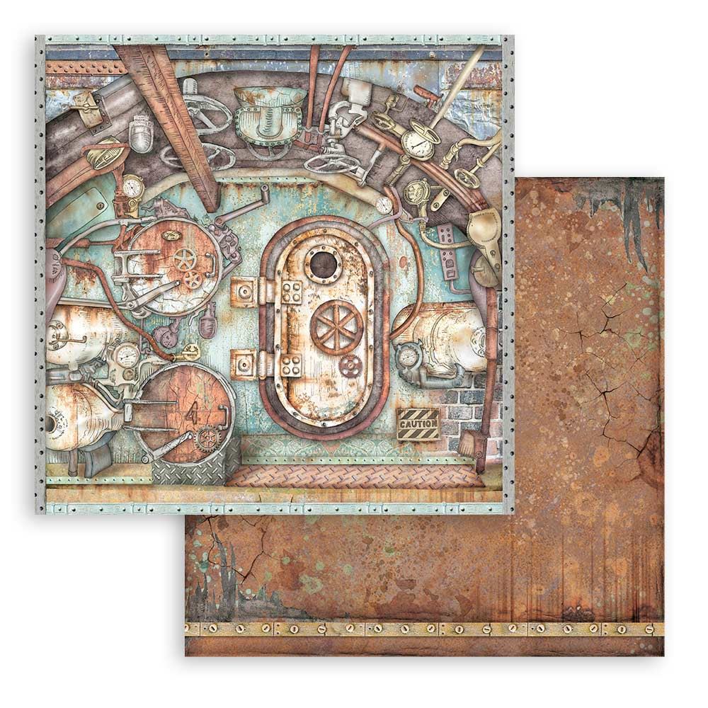Foglio singolo Scrapbooking Double Face Lady Vagabond Lifestyle Cabina di Comando 30x30 cm  Stamperia OUTLET