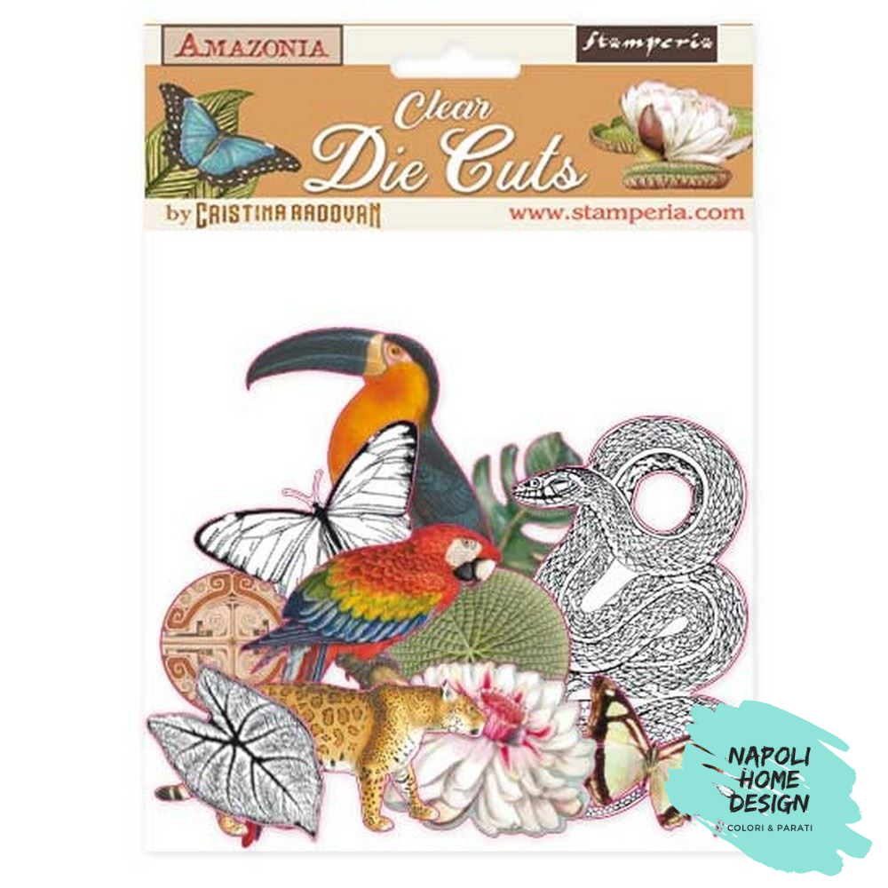 Clear Die Cuts AMAZONIA Stamperia - OUTLET - ULTIMO PEZZO DISPONIBILE