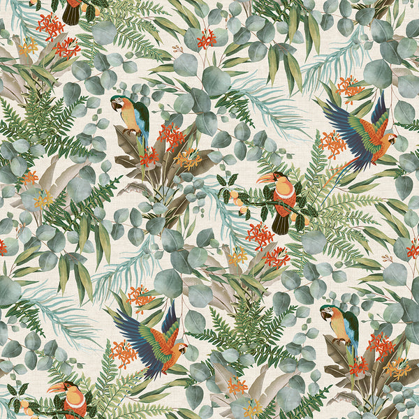 Carta da Parati Parrots Lemuria JV Italian Design Parati cod. 6520