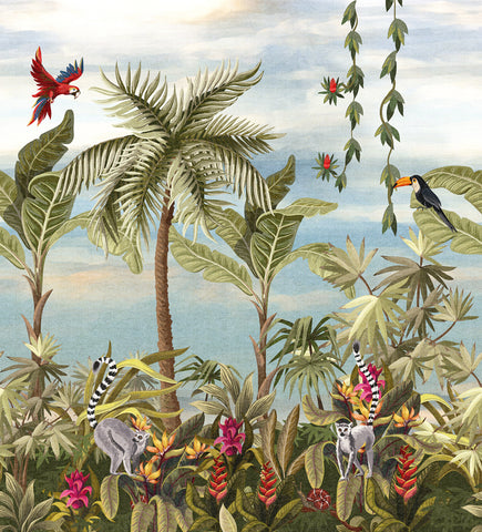 Pannello Murale Tropical Lemuria JV Italian Design Parati cod. 6590