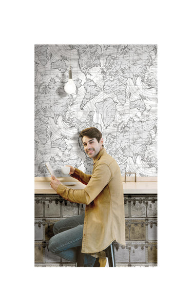 Carta da Parati Friends and Coffee 2 Cristiana Masi Wallpaper cod. 16640