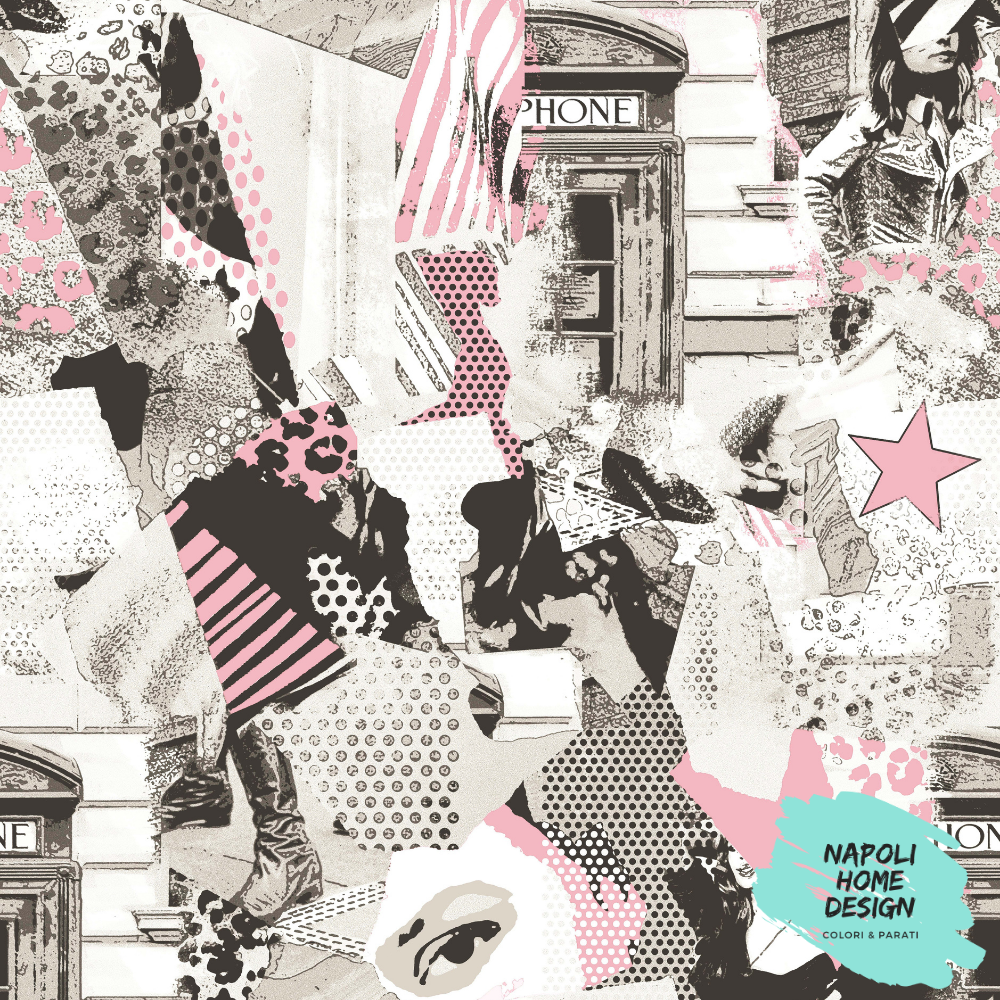 Carta da Parati Friends and Coffee 2 Cristiana Masi Wallpaper cod. 16610 - PREZZO OFFERTA LIMITATA