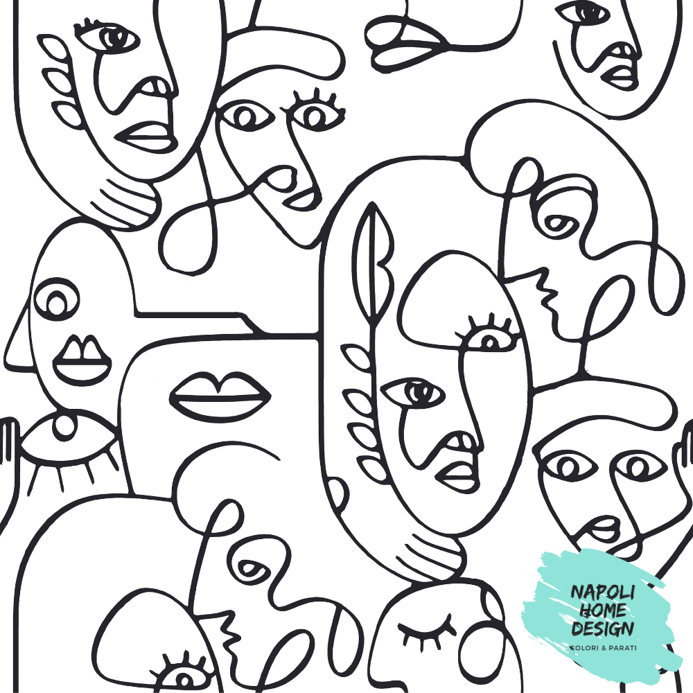 Carta da Parati Friends and Coffee 2 Cristiana Masi Wallpaper cod. 16619 - OFFERTA