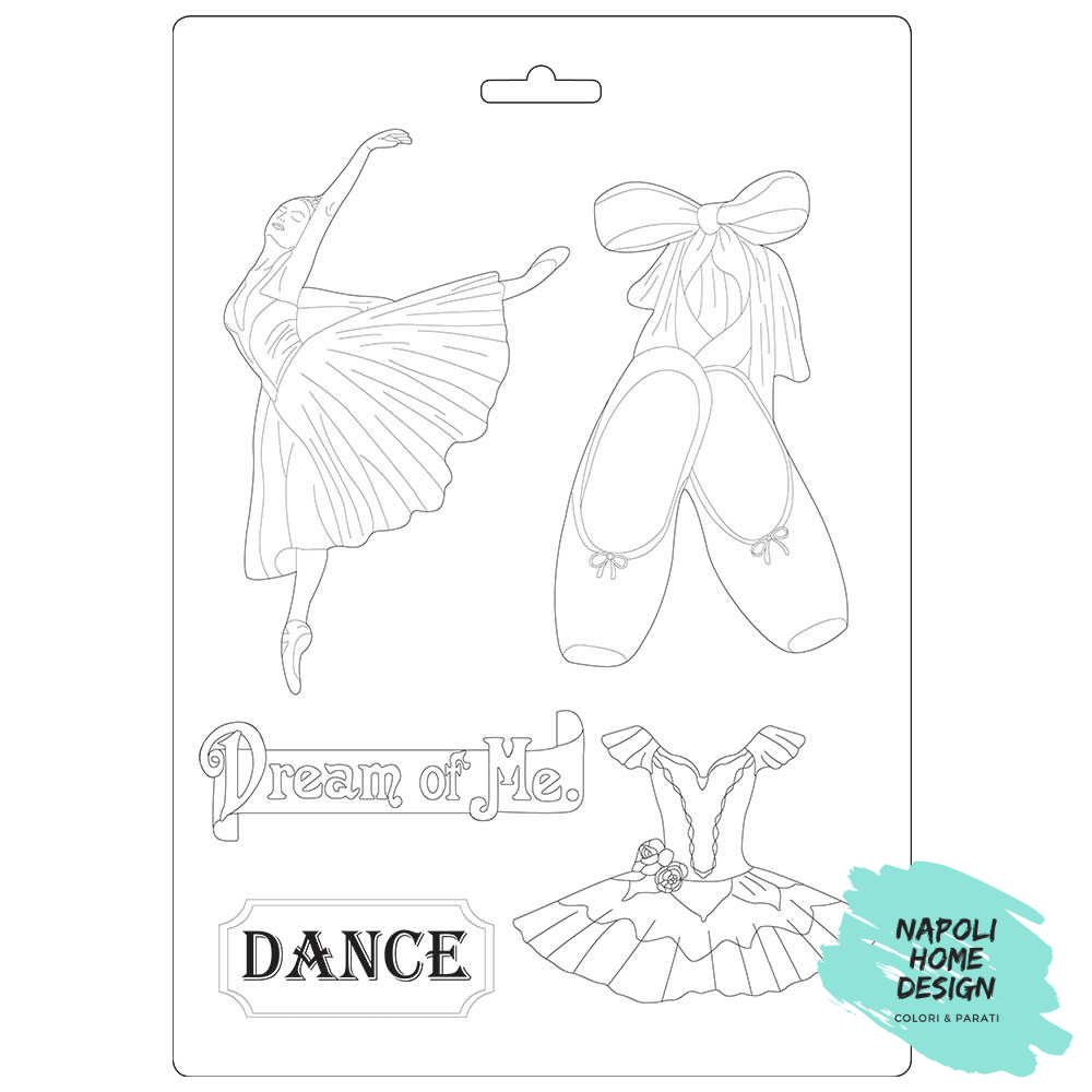 Stampo in PVC Morbido A4 - Passion Dancer - cm. 21 x 29,7 - Stamperia