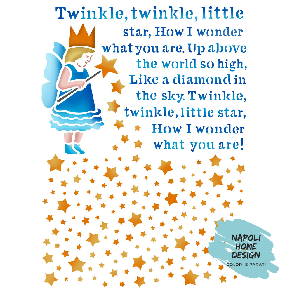 Stencil Blue Stars cm 20x15 by Stamperia. OUTLET