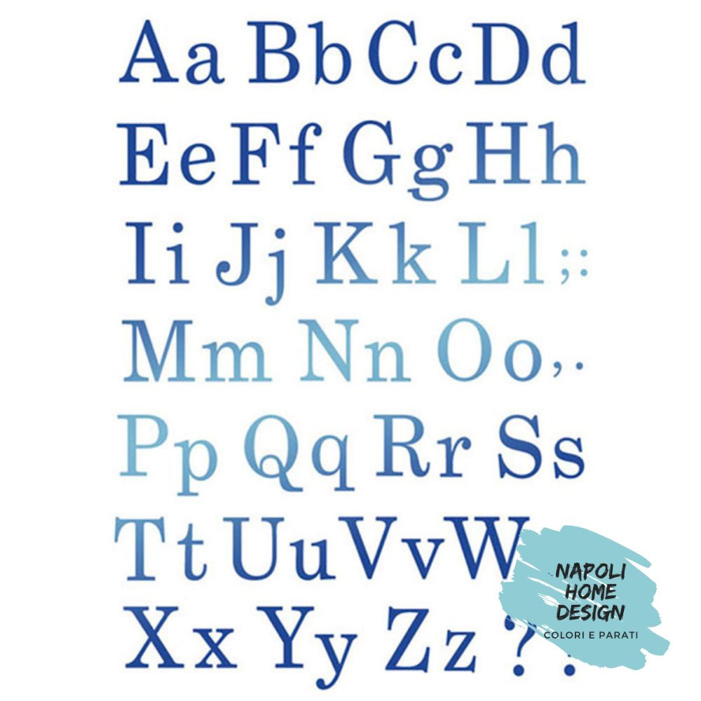 Stencil Alfabeto Misto cm 21 x 29.7 by Stamperia. OUTLET