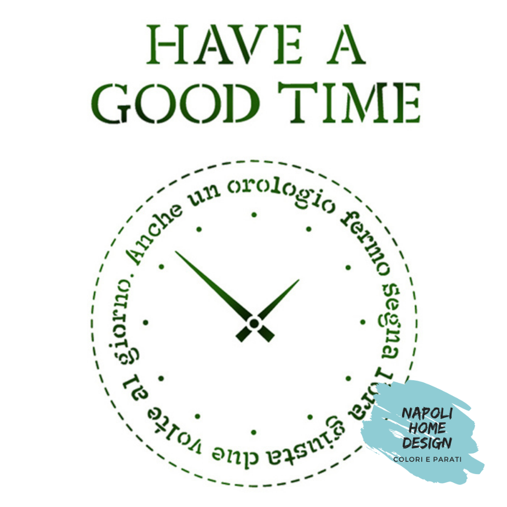 Stencil Have a Good Time cm 21 x 29.7 by Stamperia. OUTLET