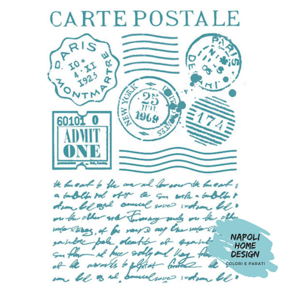 Stencil Carte Postali cm 21 x 29.7 by Stamperia.