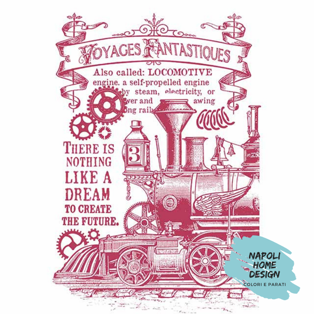 Stencil Voyages Fantastiques cm 21 x 29.7 by Stamperia. OUTLET