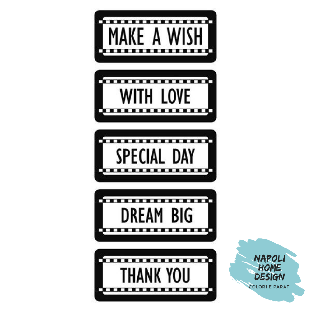 Thick Stencil Tags cm 12x25 by  Stamperia OUTLET