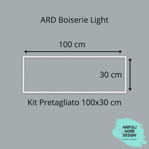 Telaio Pretagliato per Boiserie Light in polimero Ard Italia Serie CW10  misura 100x30 cm