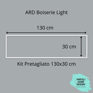 Telaio Pretagliato per Boiserie Light in Duropolimero Ard Italia Serie CW10 misura 130x30 cm
