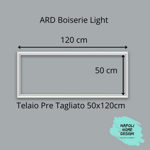 Telaio Pretagliato per Boiserie Light in polimero Ard Italia Serie CW11 misura 50x120 cm