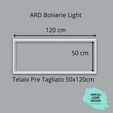 Telaio Pretagliato per Boiserie Light in polimero Ard Italia Serie CW11 misura 50x120 cm