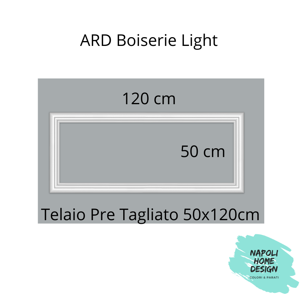 Telaio Pretagliato per Boiserie Light in polimero Ard Italia Serie JC233-W  misura 50x120 cm