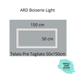 Telaio Pretagliato per Boiserie Light in Duropolimero Ard Italia Serie JC233-W  misura 50x150 cm