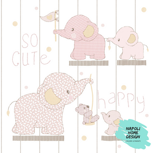 Carta da Parati Elefanti e Orsacchiotti Rosa Mondo Baby Cristiana Masi 13022