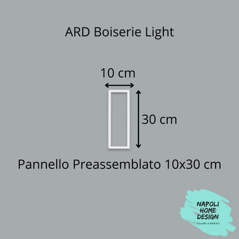 Coppia Pannello Preassemblato per Boiserie Light in polimero Ard Italia Serie CW10 misura 10x30 cm