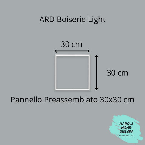 Coppia Pannello Preassemblato per Boiserie Light in polimero Ard Italia Serie CW10 misura 30x30 cm