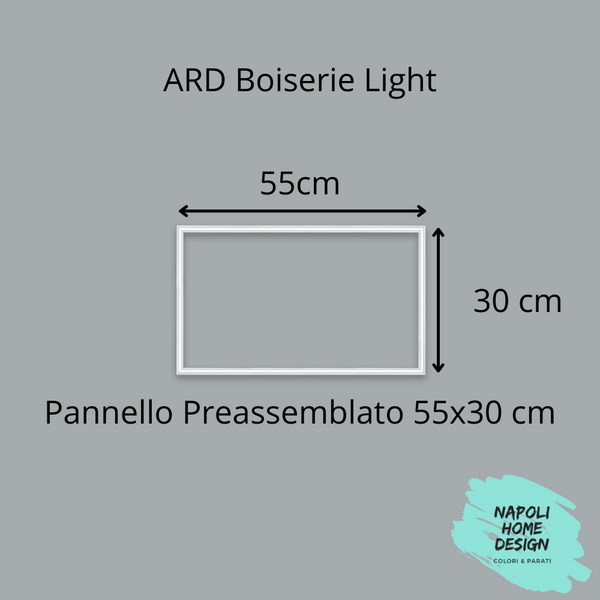 Coppia Pannello Preassemblato per Boiserie Light in polimero Ard Italia Serie CW10  misura 55x30 cm