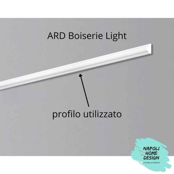 Coppia Pannello Preassemblato per Boiserie Light in polimero Ard Italia Serie CW10 misura 10x30 cm