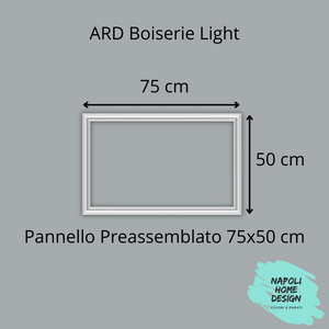 Coppia Pannello Preassemblato per Boiserie Light in polimero Ard Italia Serie CW11 misura 75x50 cm