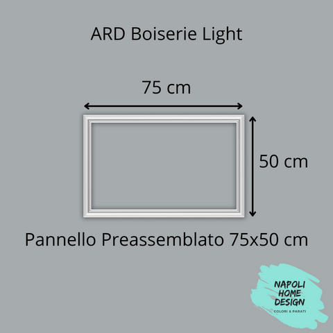 Coppia Pannello Preassemblato per Boiserie Light in polimero Ard Italia Serie CW11 misura 75x50 cm